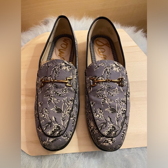 Sam Edelman Blue Floral Lorraine Loafers Size 6.5 - Picture 3 of 6